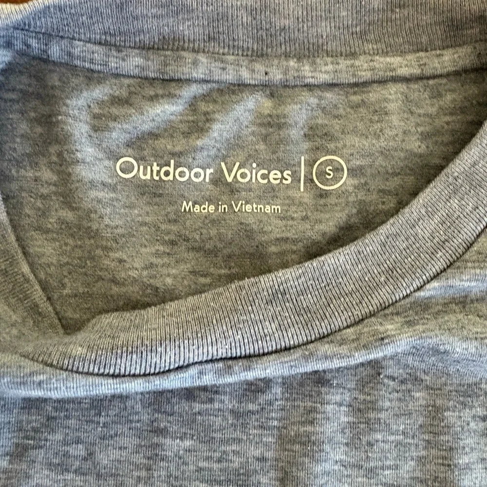 Outdoor Voices Cloudknit Short Sleeve Shirt Blue Heather Running Workout Men S - Picture 4 of 8